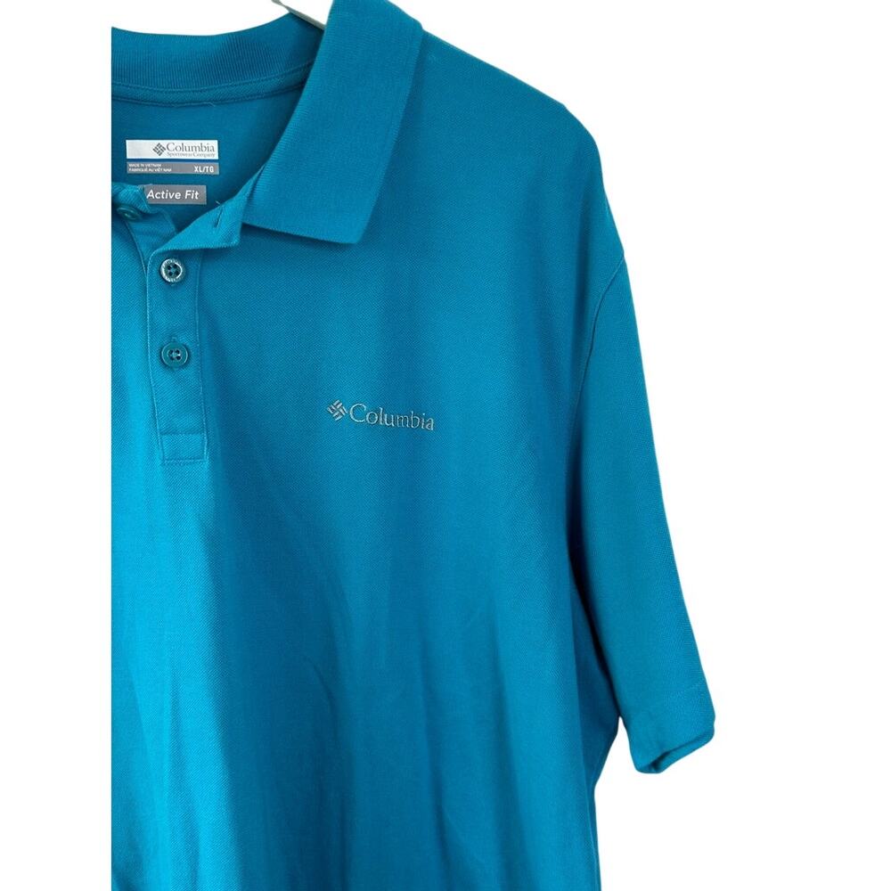 Columbia Sportswear Blue Active Fit Short Sleeve Polo Shirt Men's Size XL - Picture 6 of 7